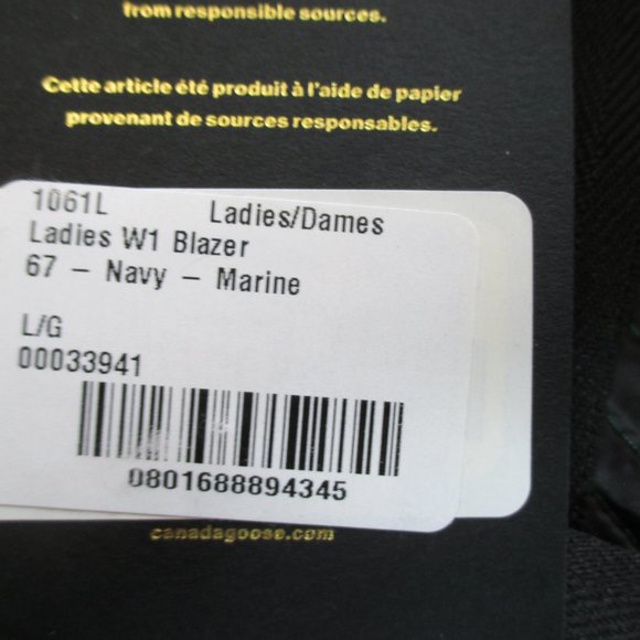 Canada Goose X Henry Poole Women's W1 Jacket Size L Navy NWT - Picture 9 of 14